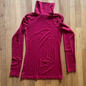 Frenchi Turtle Neck Long Sleeve Red Medium